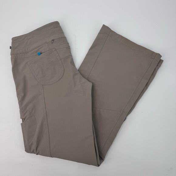 Lululemon Cream Windbreaker Trail Hiking Pants Womens Mid Rise Wide-Leg Stretch - Picture 15 of 16